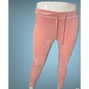 Pink Velour Jogger Pants